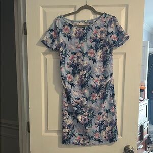 Pinkblush Blue Ruched Sheath Mini Dress